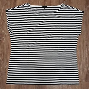 (XL) Talbots Striped Boxy Relaxed Fit Soft Casual Comfy Classic Vacation Weekend